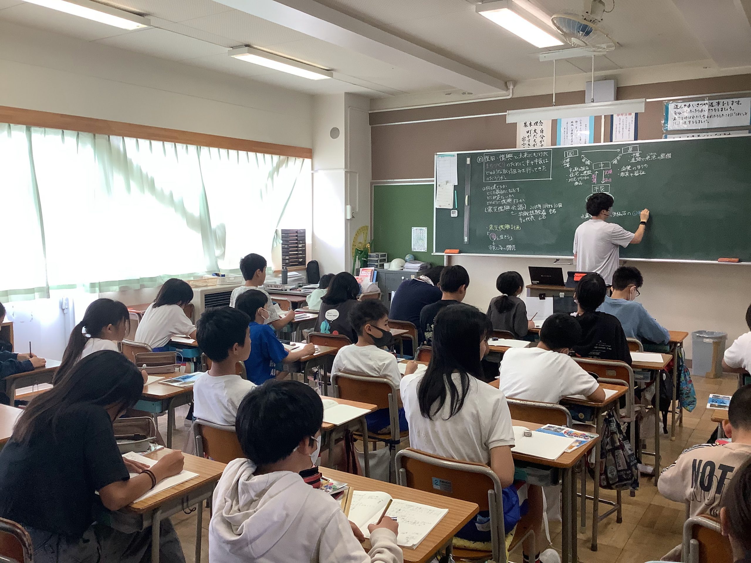 個に迫る授業 5/14 震災復興の願いを実現する政治（6年生社会）【教科担任制